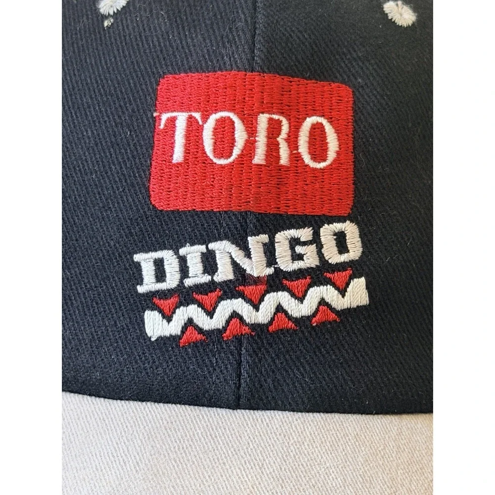 Vintage TORO Dingo Hat Mens Black Snapback Lawn Mower Equipment 90s Made In USA